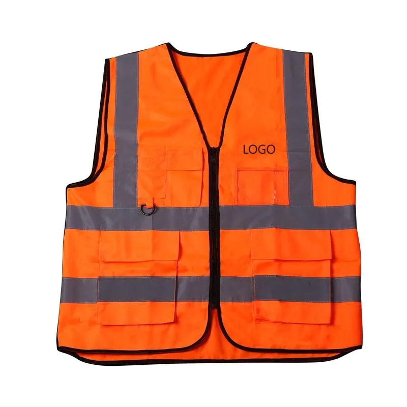 Workwear Reflective Safety Vest With Pockets 2