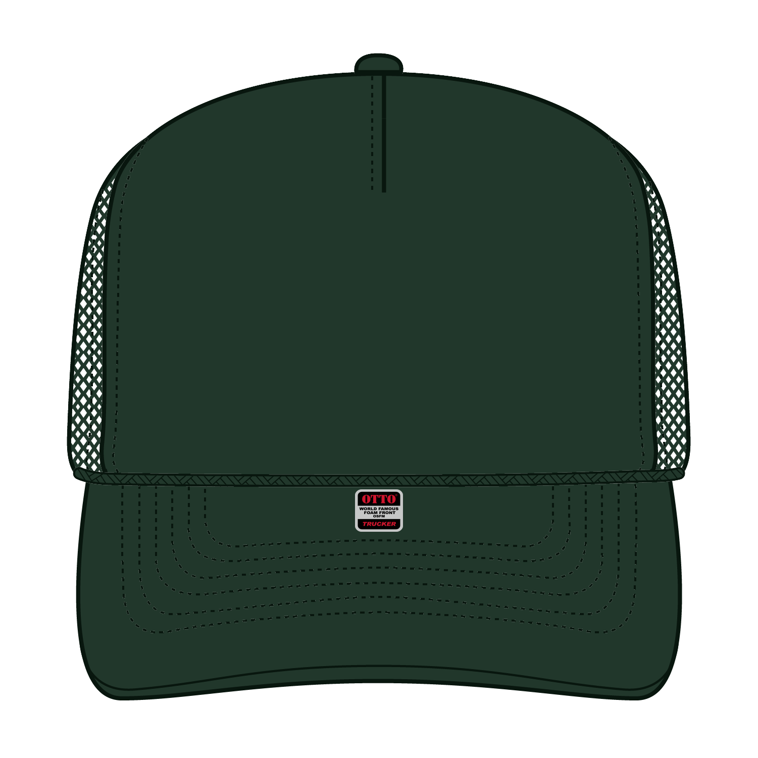 OTTO CAP® 5 Panel High Crown Mesh Back Trucker Hat 253