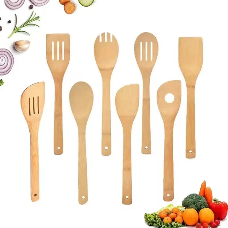 6 Pieces Bamboo Kitchen Utensil Set 9