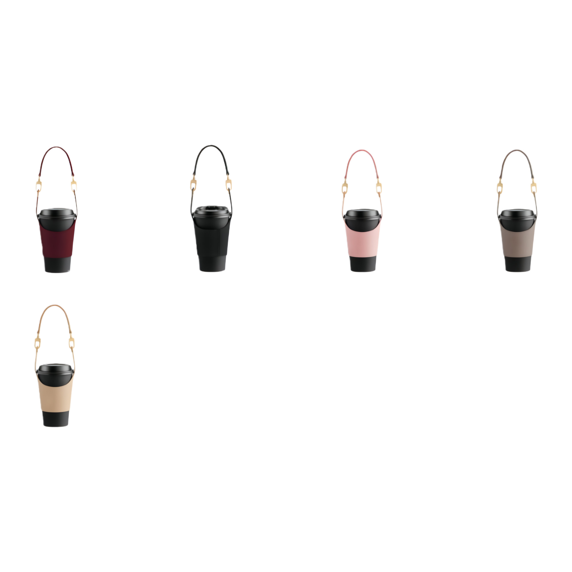 PU Leather Handle Cup Sleeve Non Slip 4
