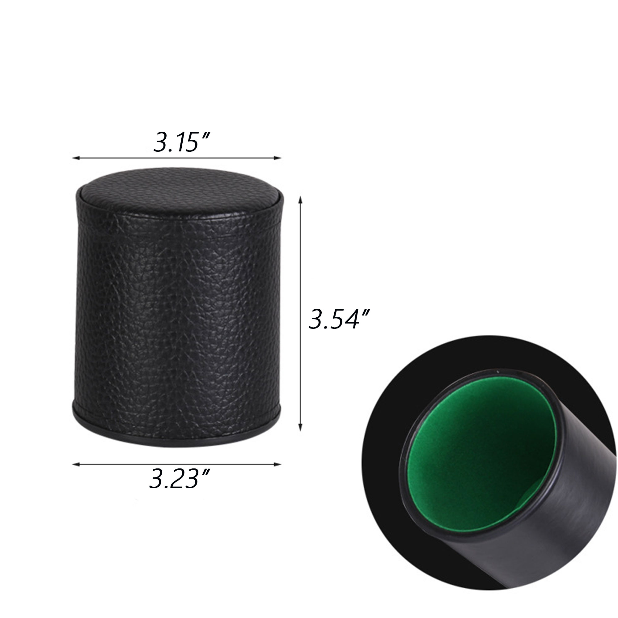 Black Leather Dice Cup 3