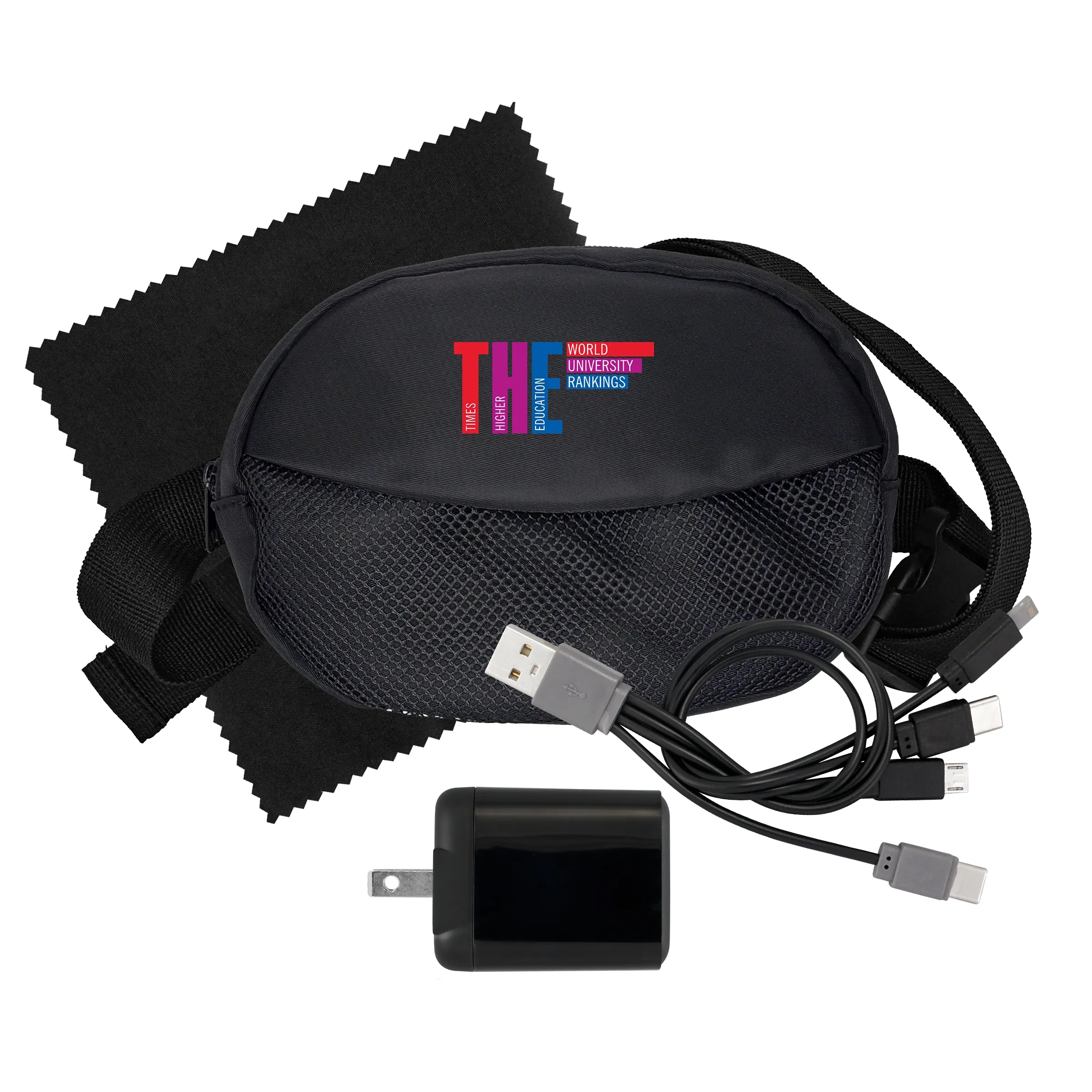 Sporty Fast Charger, Cable & Cloth Fanny Pack Set 13
