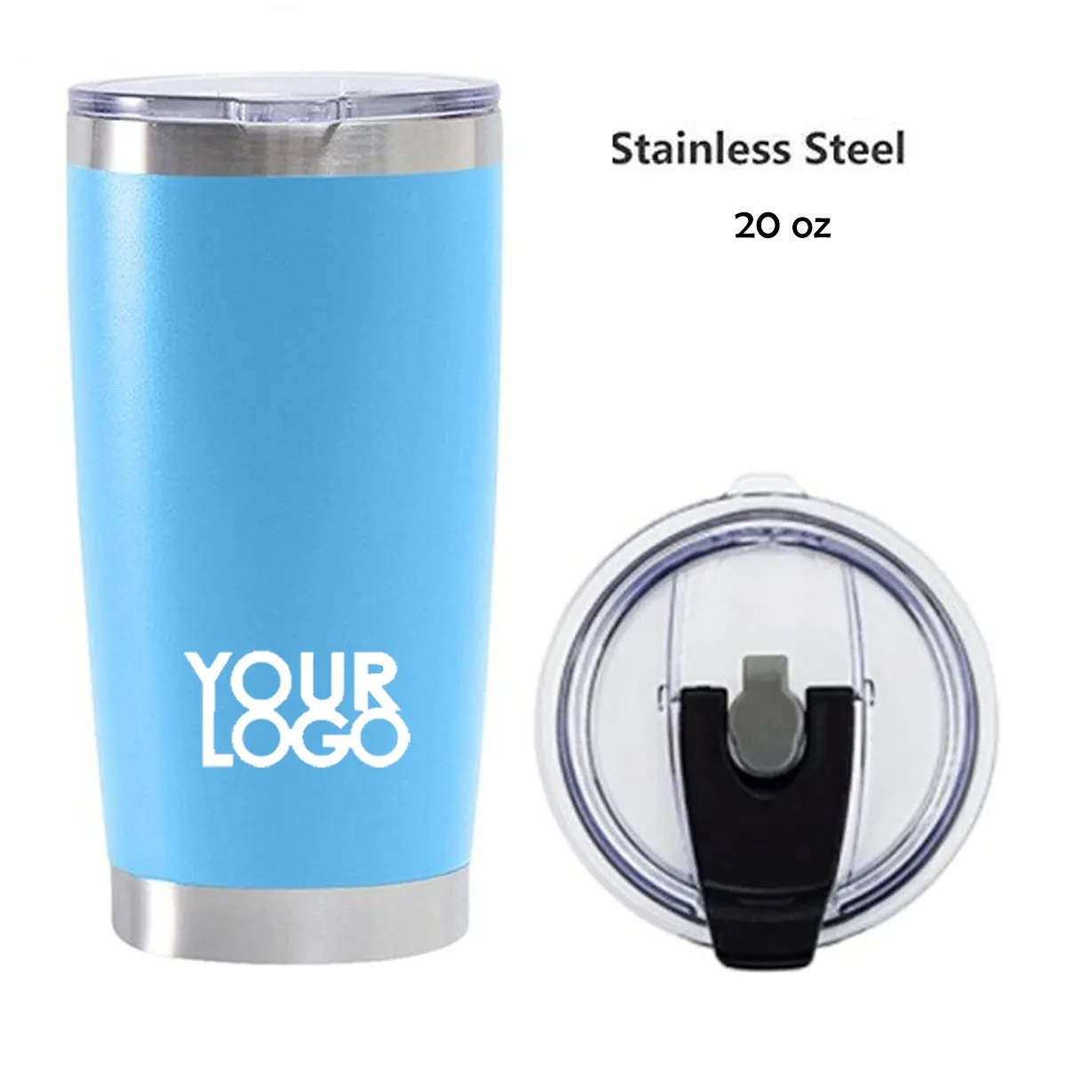 20oz Solid Color Stainless Steel Insulated Vacuum Mug Cup 4
