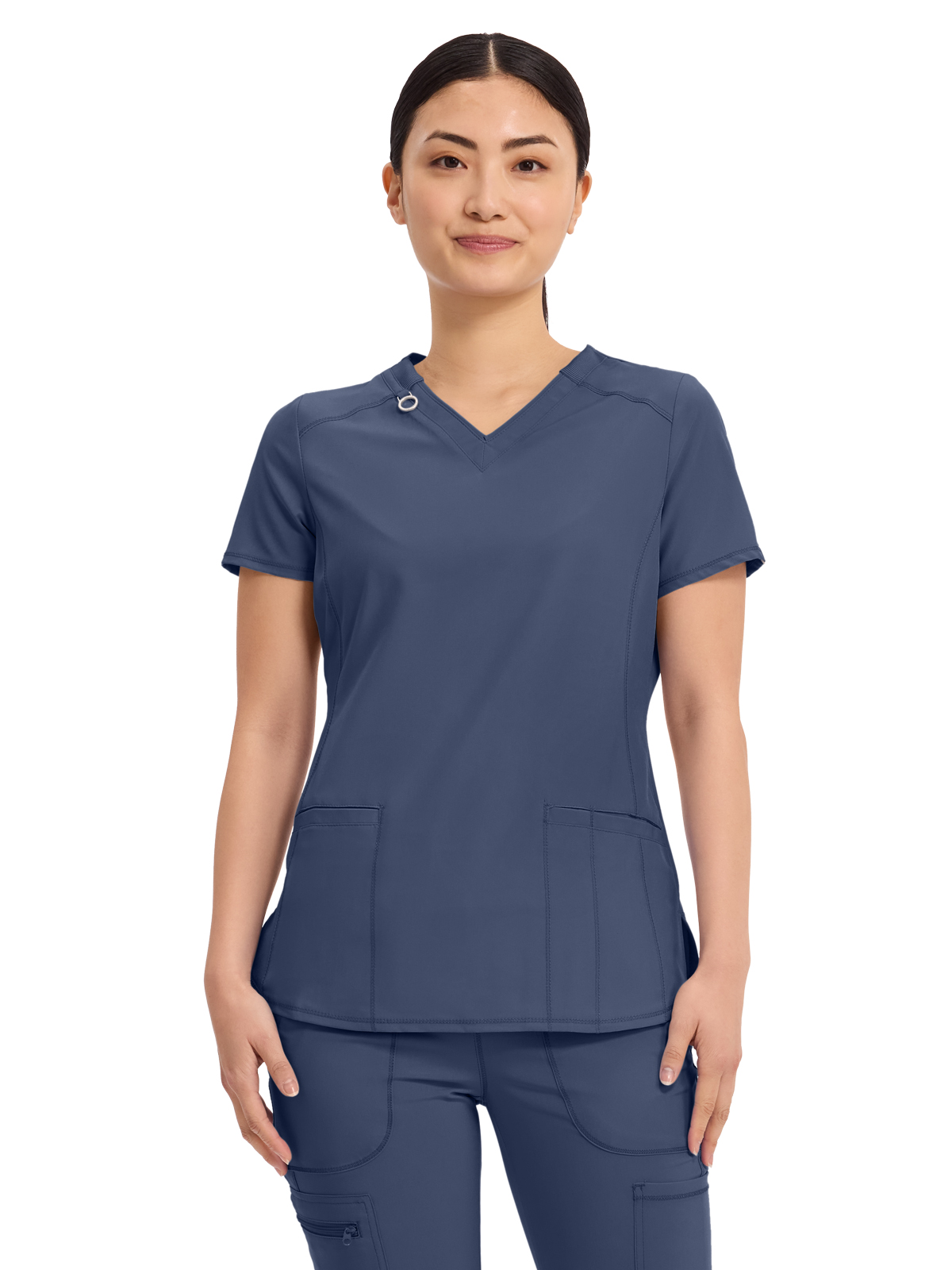 Infinity - Women's 2 Pocket Princess Seams V-Neck Top 58