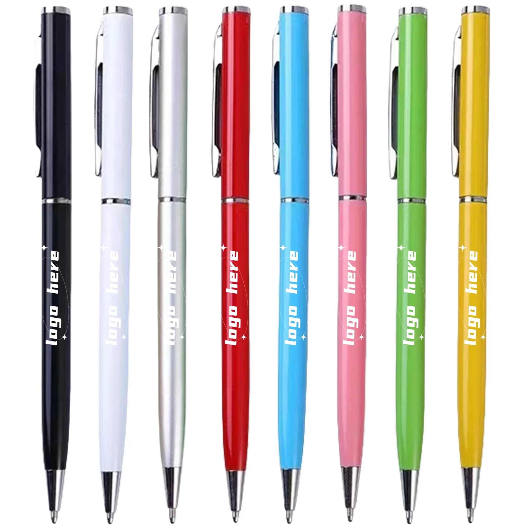 Metallic Slim Twist Action Pen MOQ100