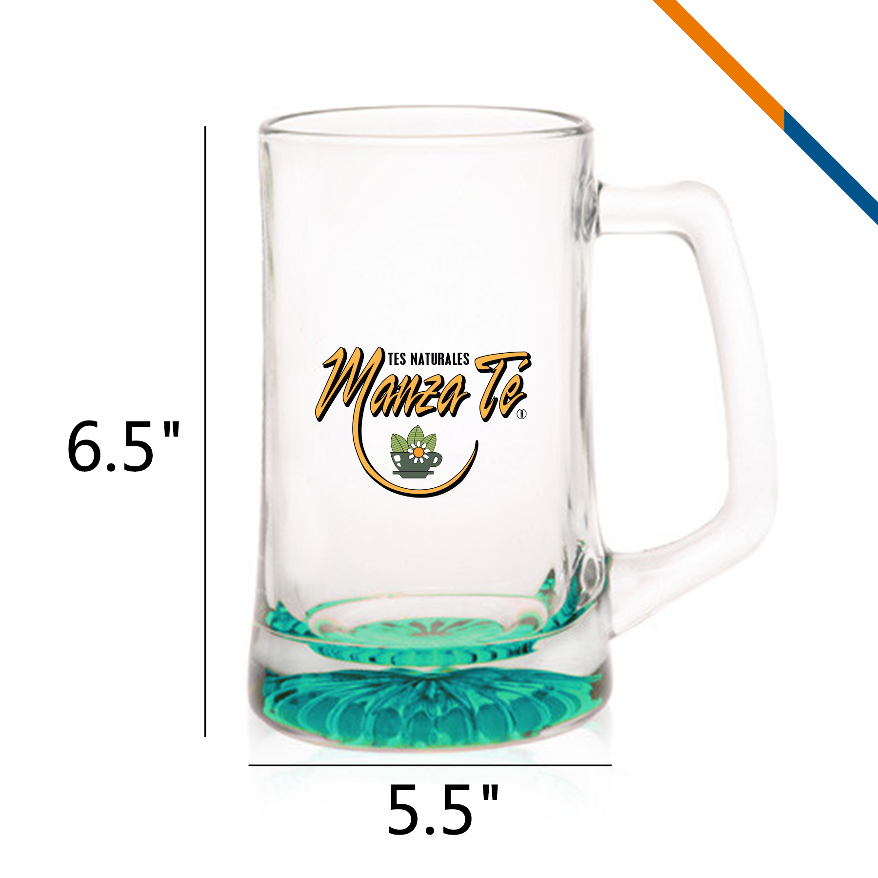 Anthea Glass Beer Mugs - 25 OZ. 2