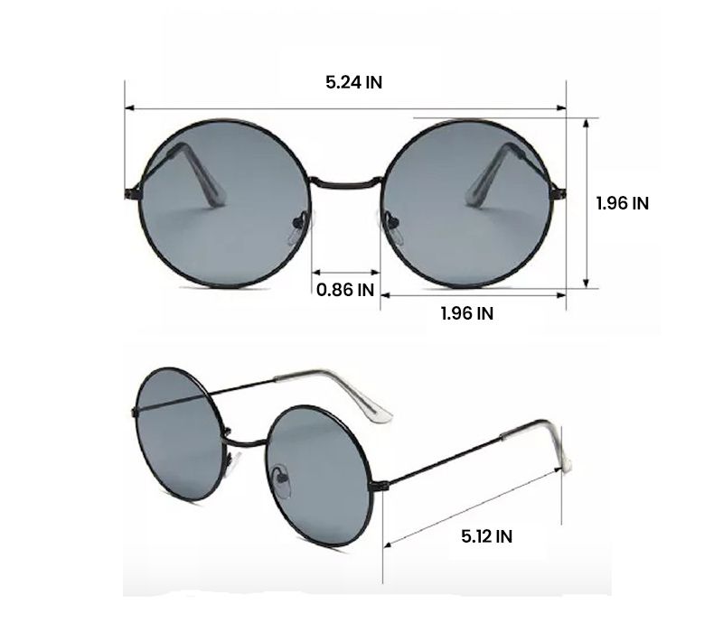 Round Frame Metal Sunglasses with Colored Lenses 4