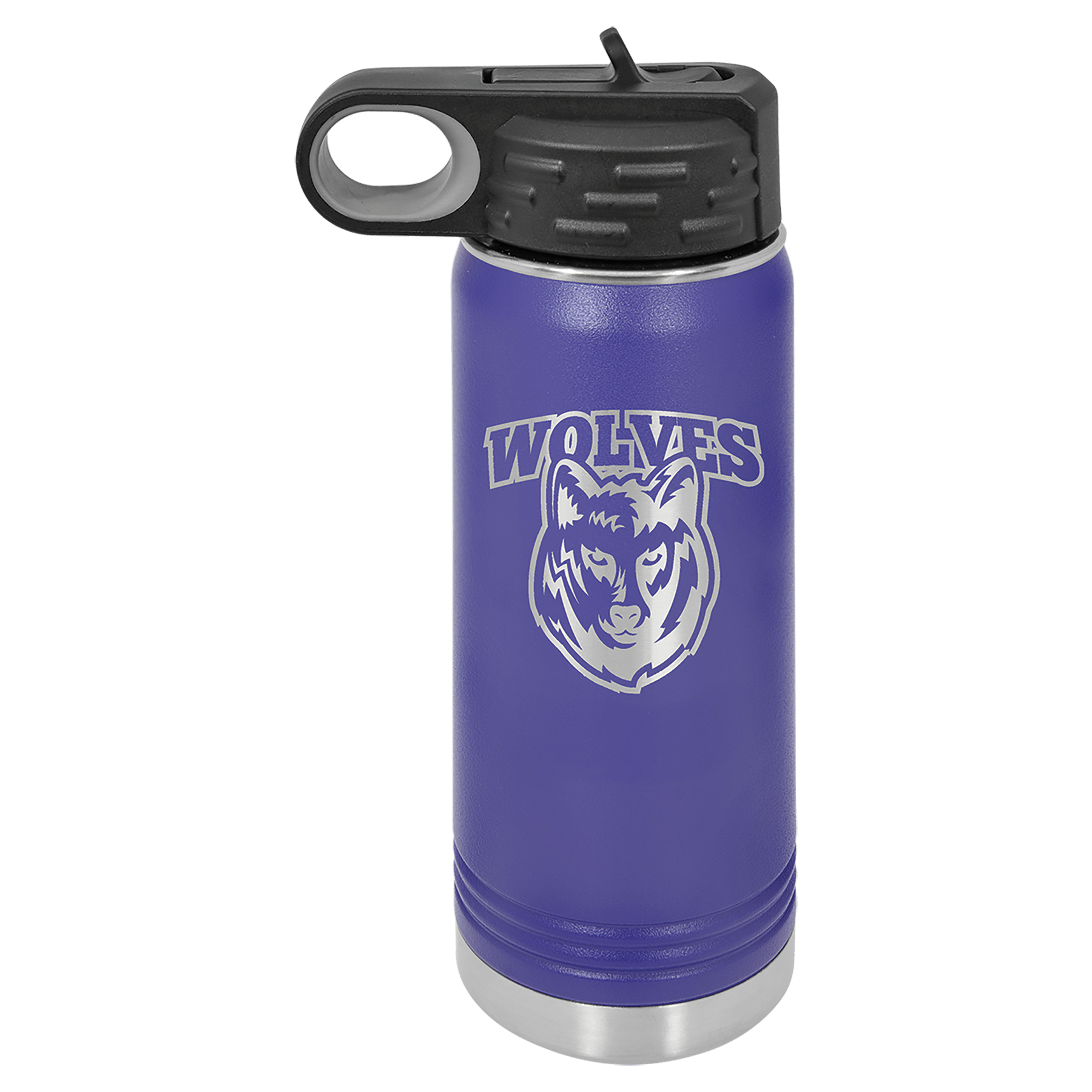 20 oz. Purple Laser Engraved Polar Camel Water Bottles, custom water bottle with logo imprint 2