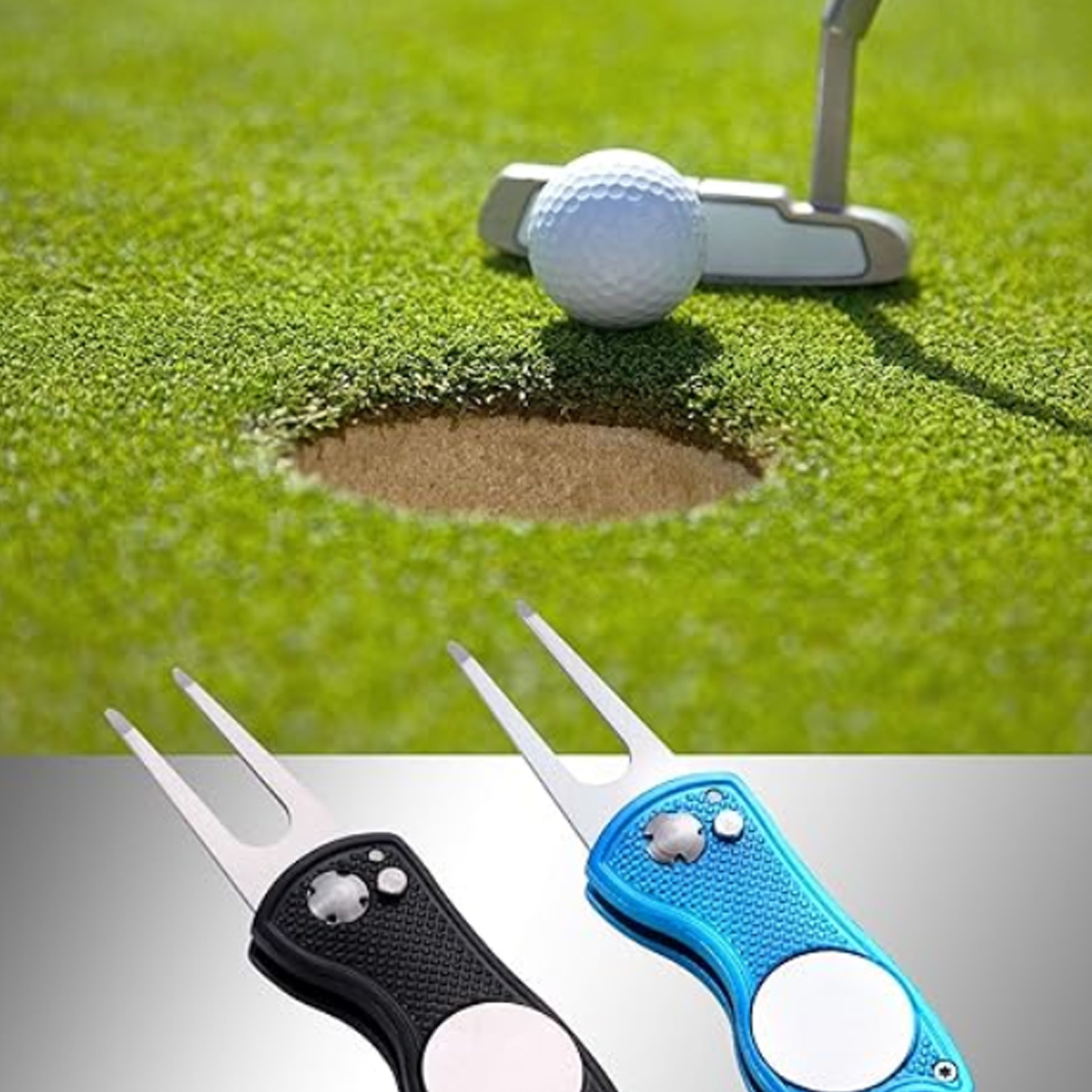 Aluminum Alloy Golf Putting Green Repair Tool 1