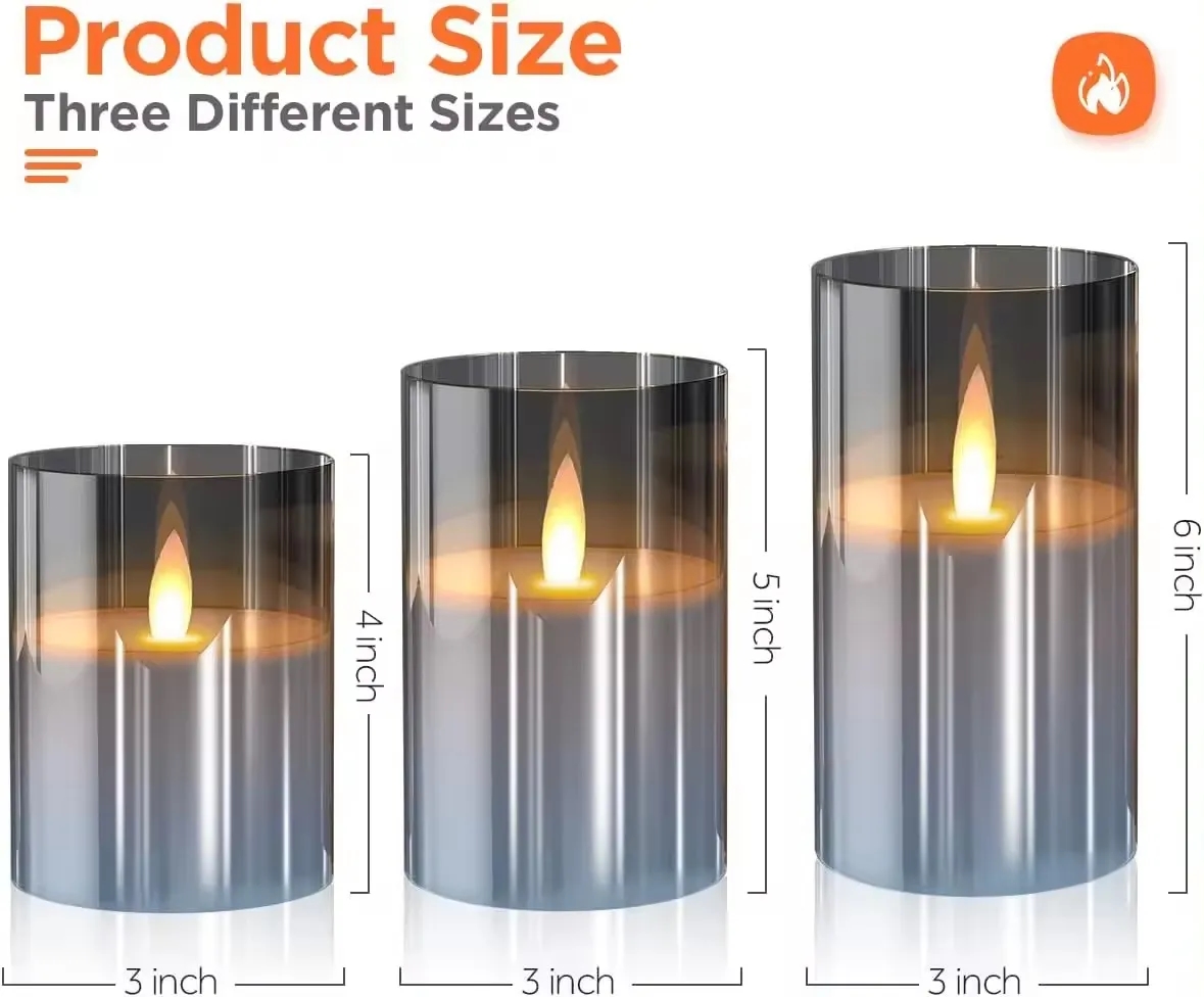 Glass Flameless Candle LED 2