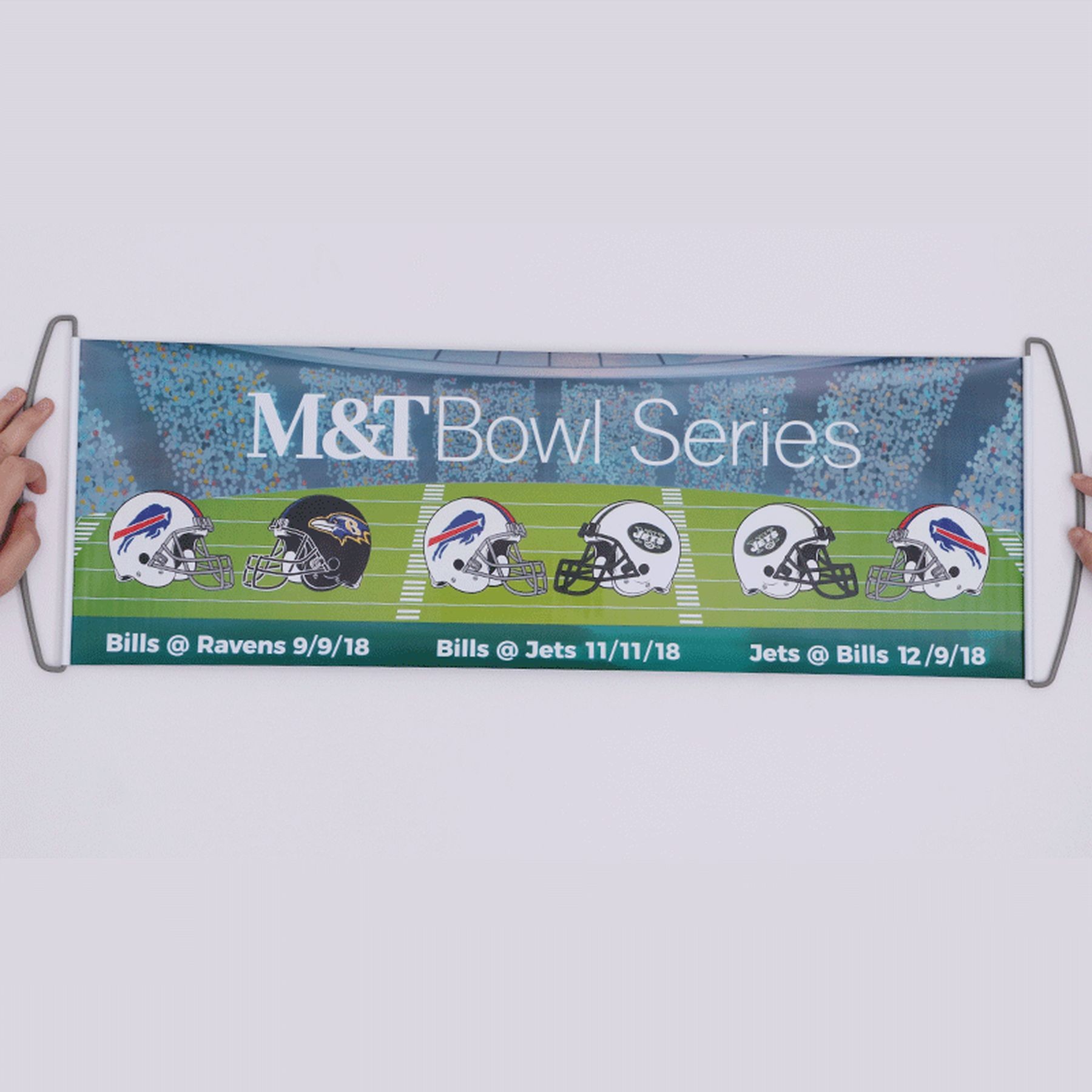 Rolling Up Banner Automatic Contraction Handheld Flag 5