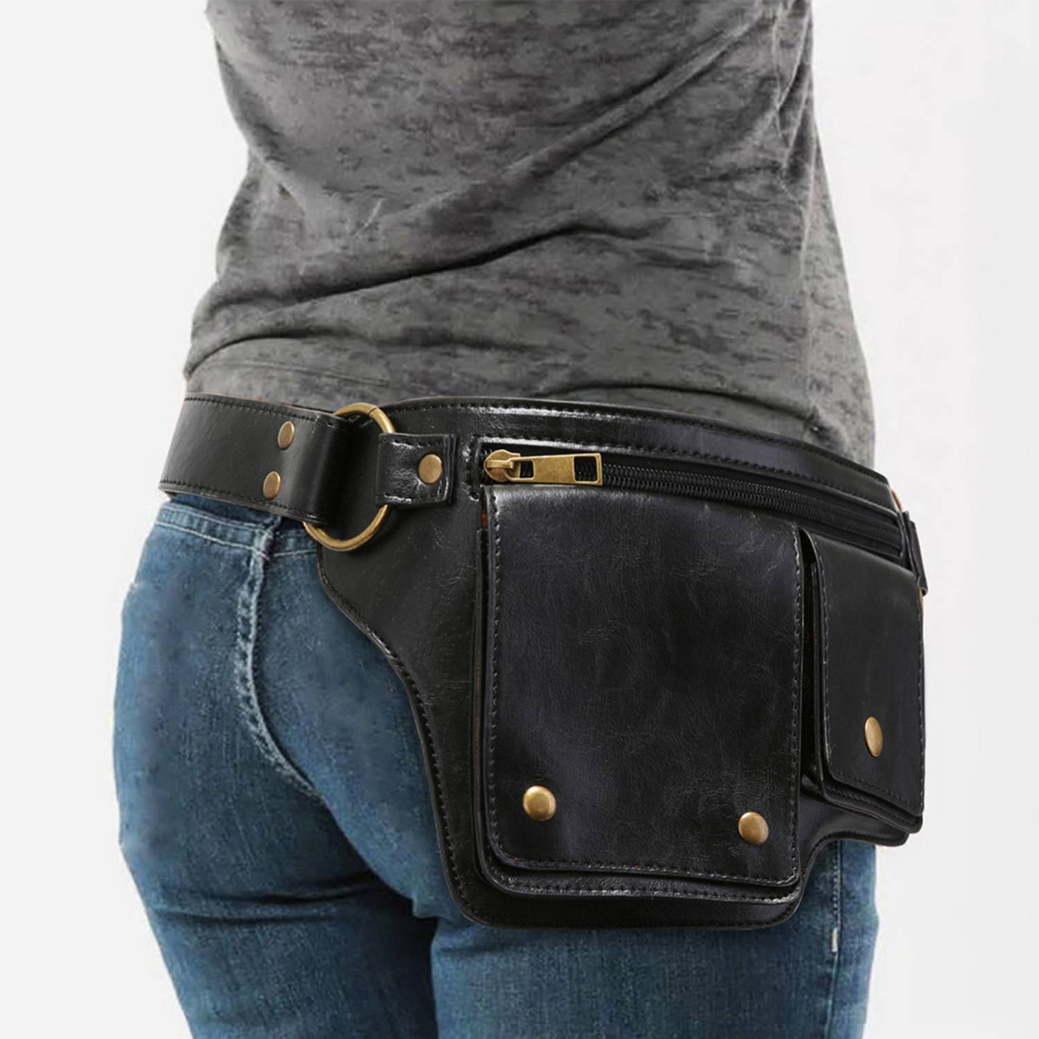 Women's PU Leather Waist Bag-Adjustable & Durable 7