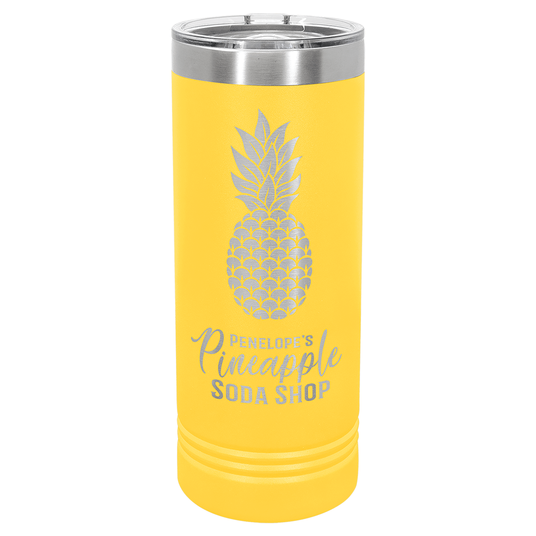 Polar Camel 22 oz. Yellow Skinny Tumbler with Slider Lid 2