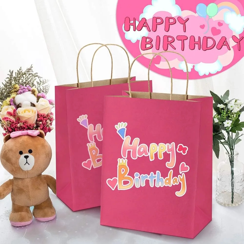Kraft Paper Gift Bag W/ Cotton Rope Handles 3