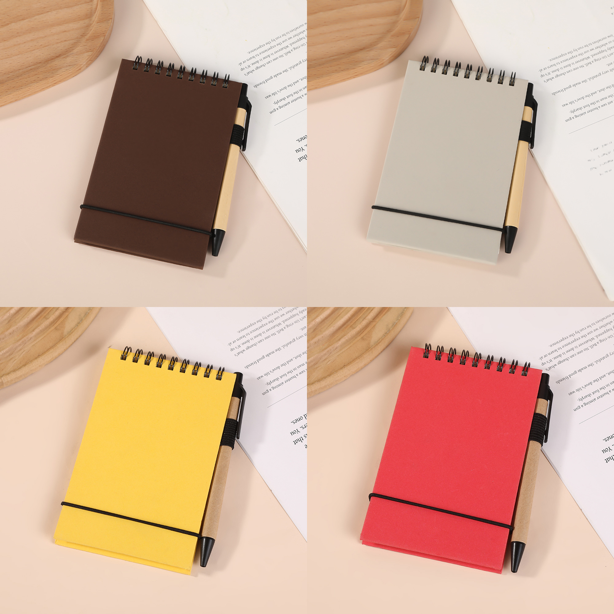 MOQ25 Small 3x5 Inch Spiral Jotter Notepad With Pen 5