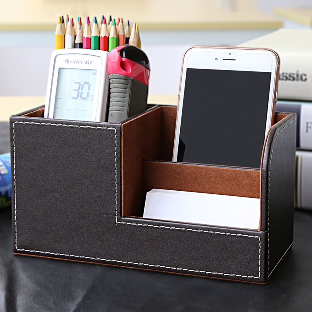 Pu Leather Desk Office Organizer 2