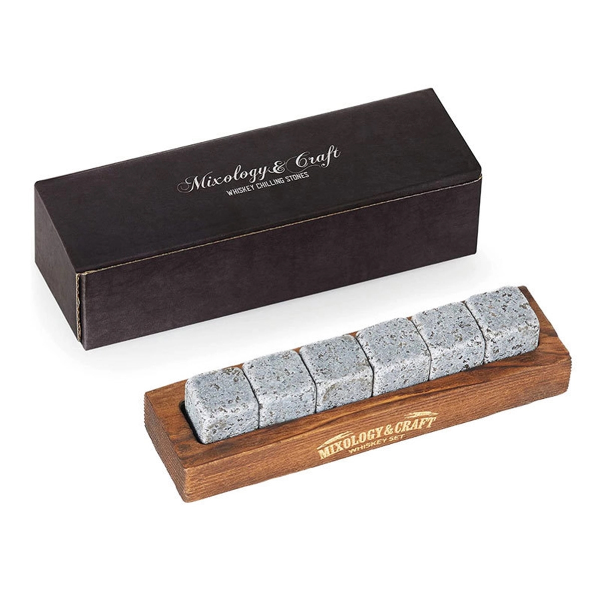 Custom Wooden Box Granite Ice Cubes Stones 1