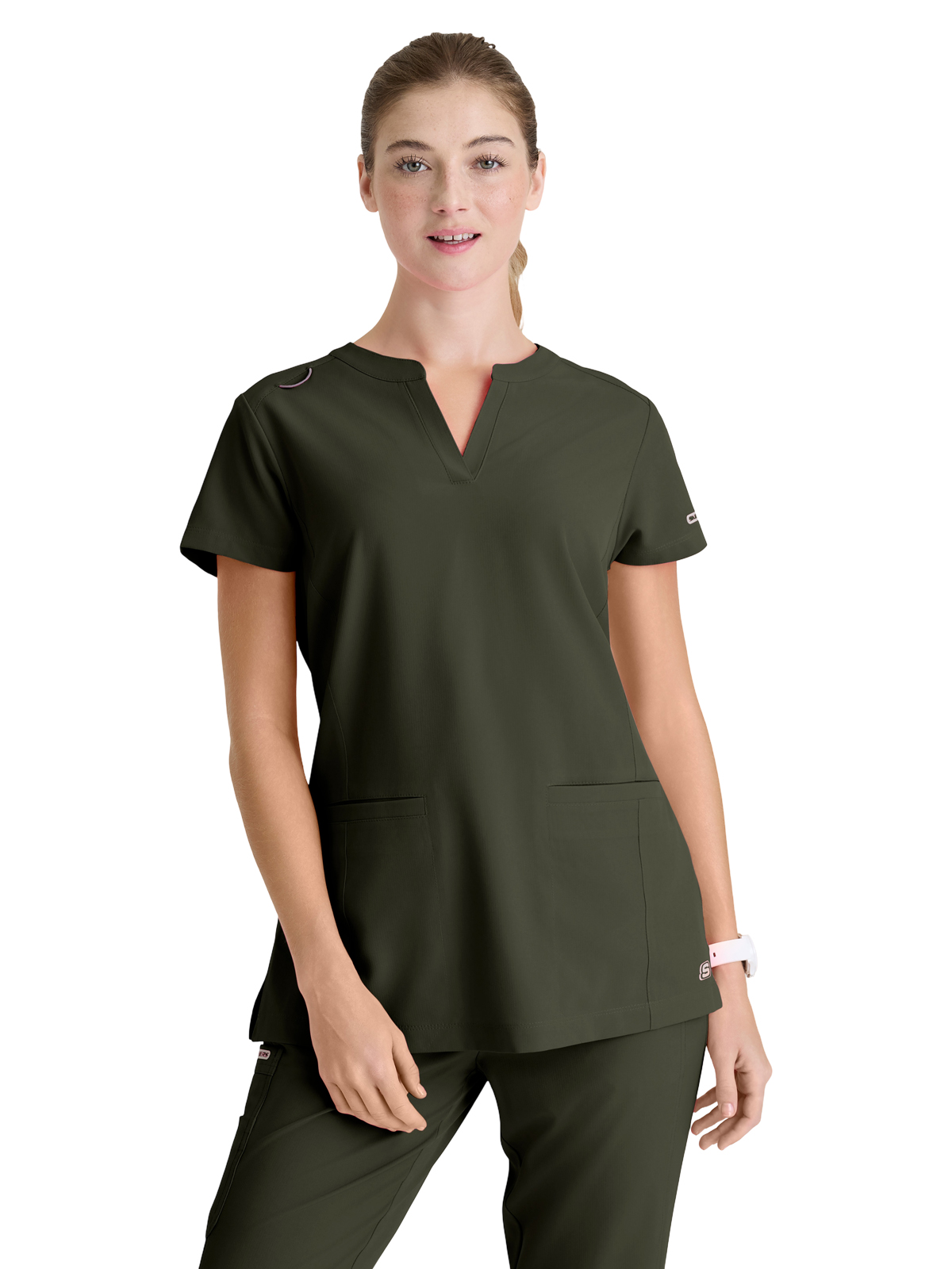 Skechers - Women's Two-Pocket Placket V-Neck Coast Scrub Top
