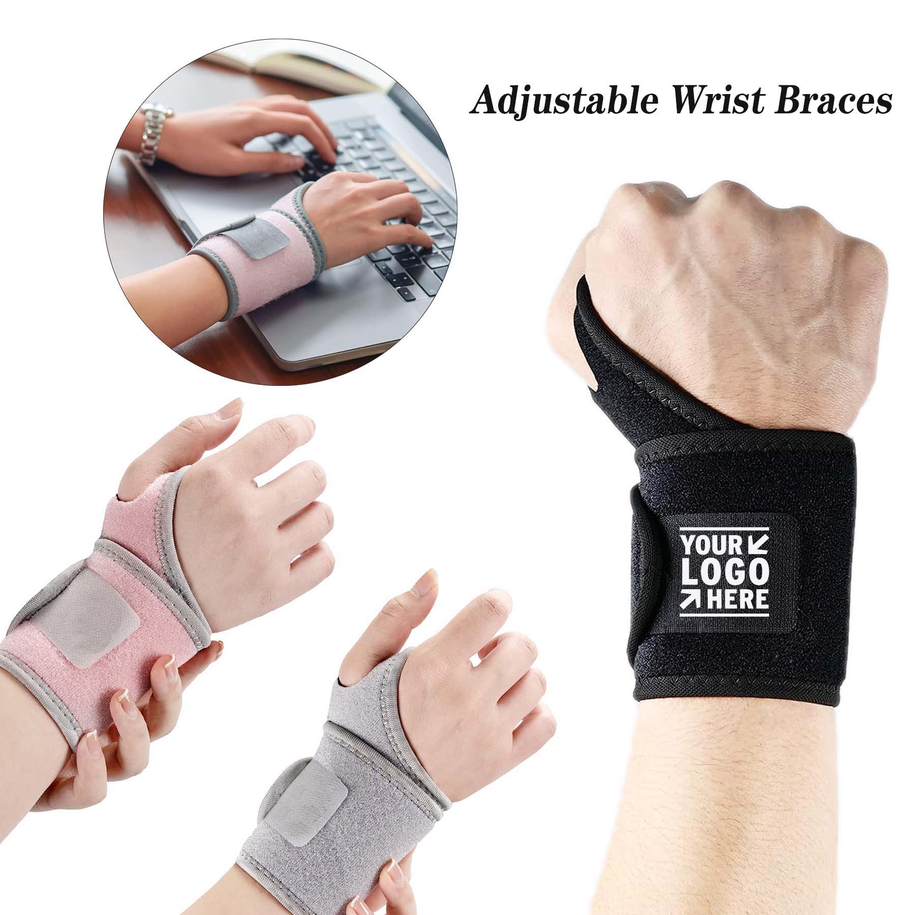 2 Pack  Men and Women Copper Wrist Brace  2