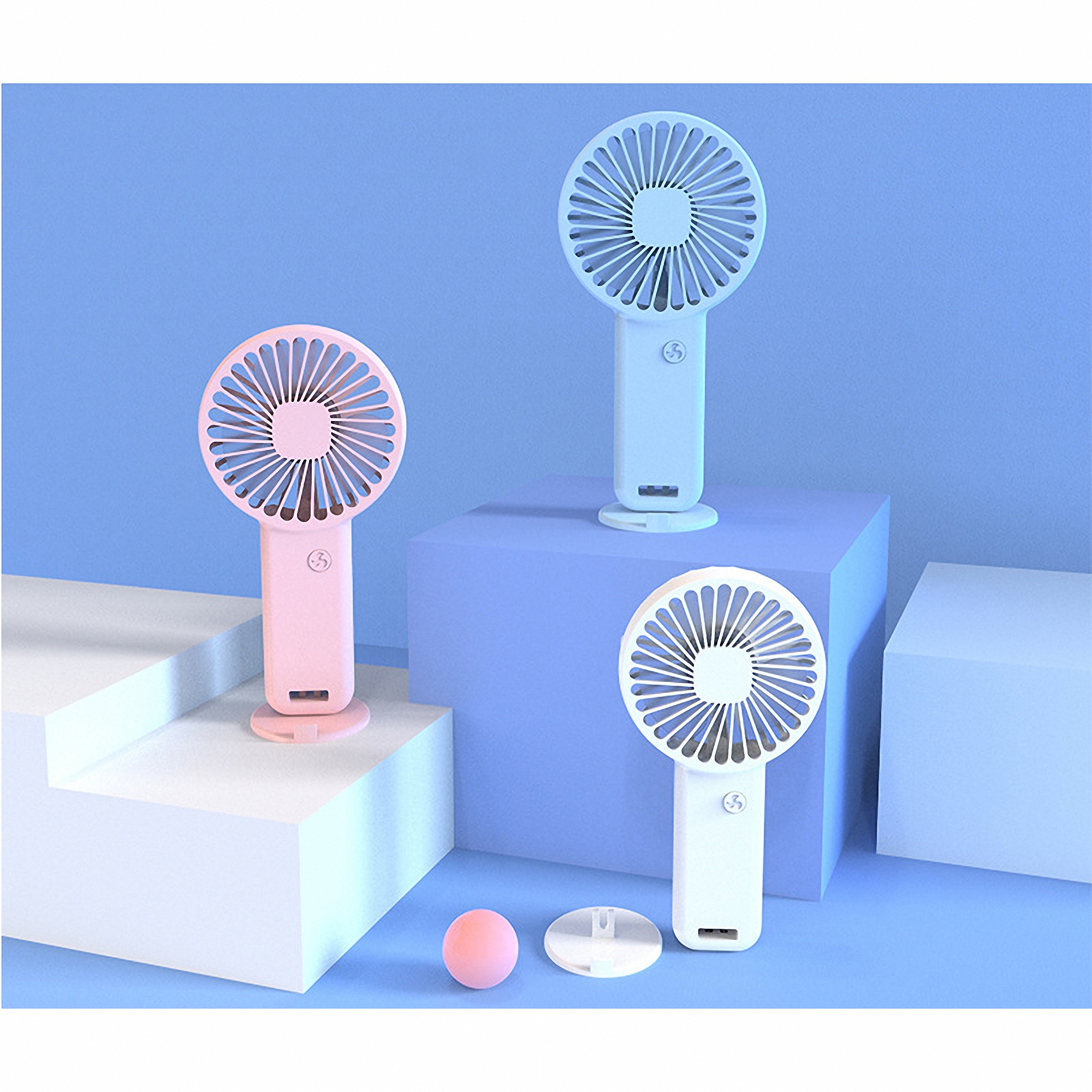 Handheld Mini Fan with Phone Holder 4
