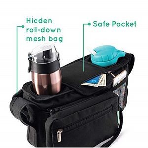 Non-Slip Stroller Organizer With Cup Holders 3