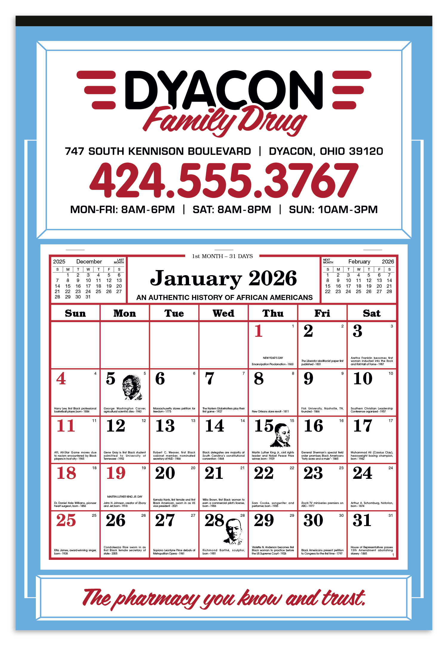 Skinner & Kennedy® Apron Calendar 28