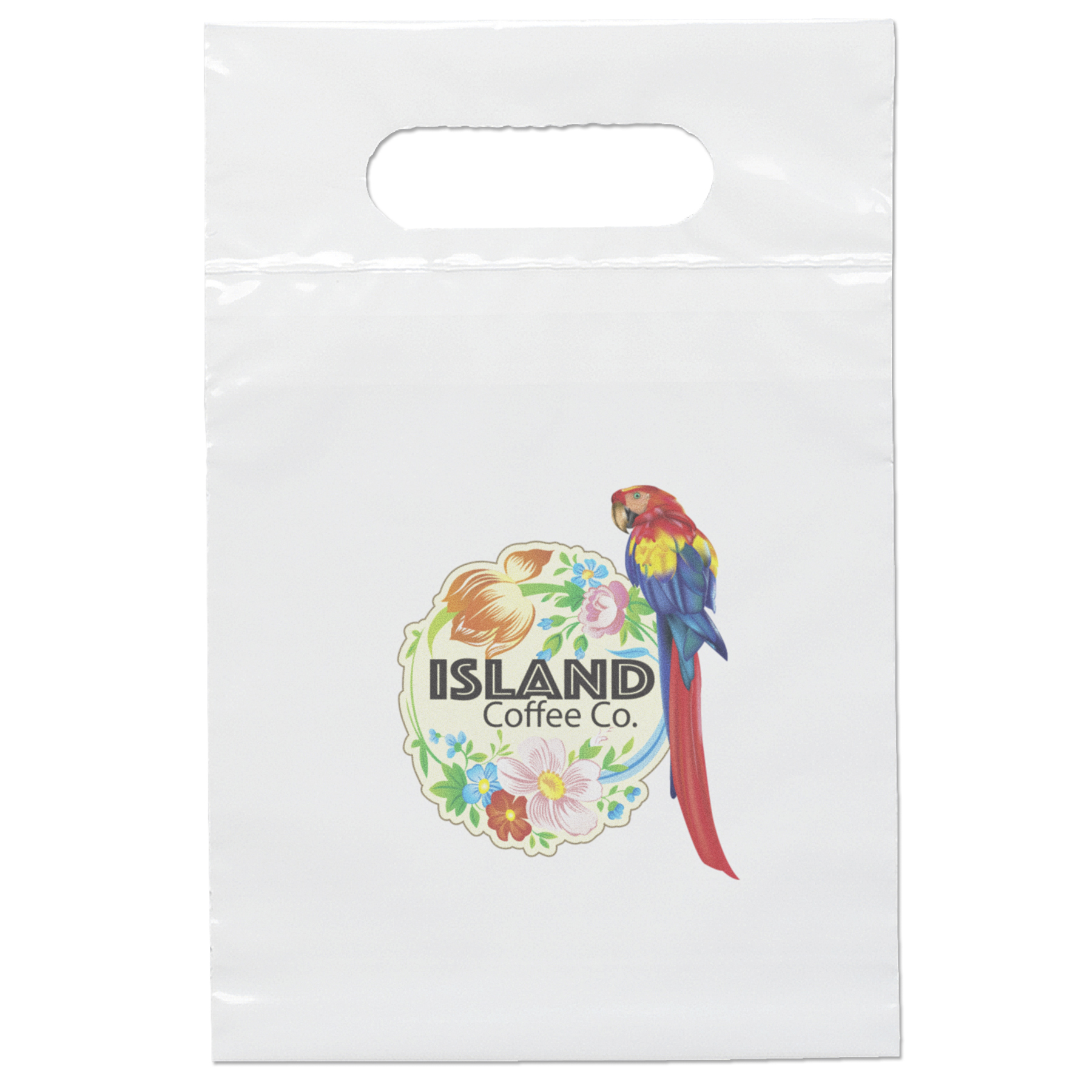 Die Cut Handle Bag - 7W x 10 1/2H - Dynamic Color 14