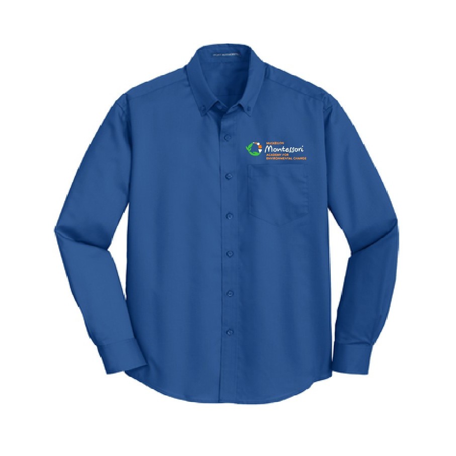 Men's Long Sleeve Button Down Twill Shirt 5