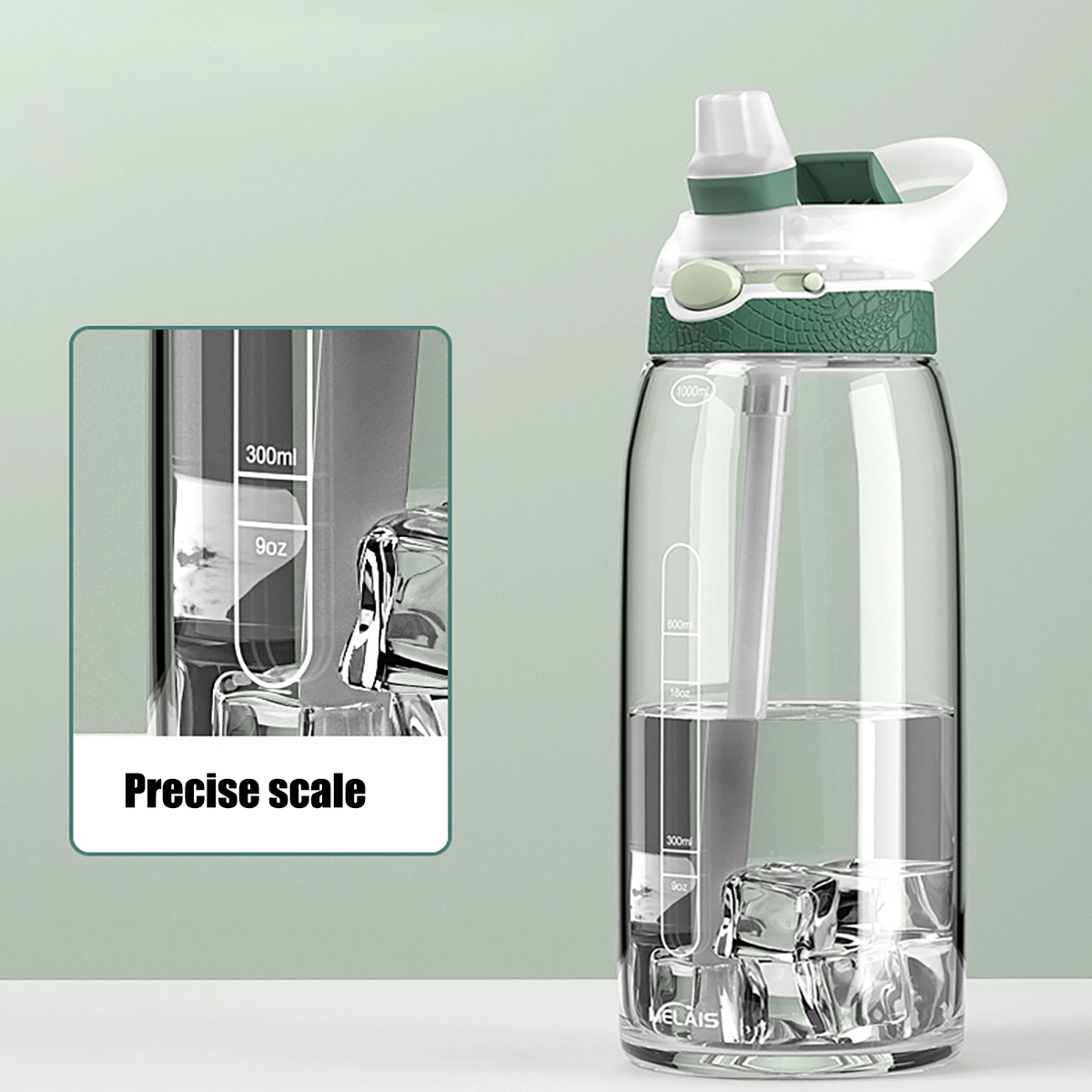1000Ml Sports Water Bottle With Straw 4