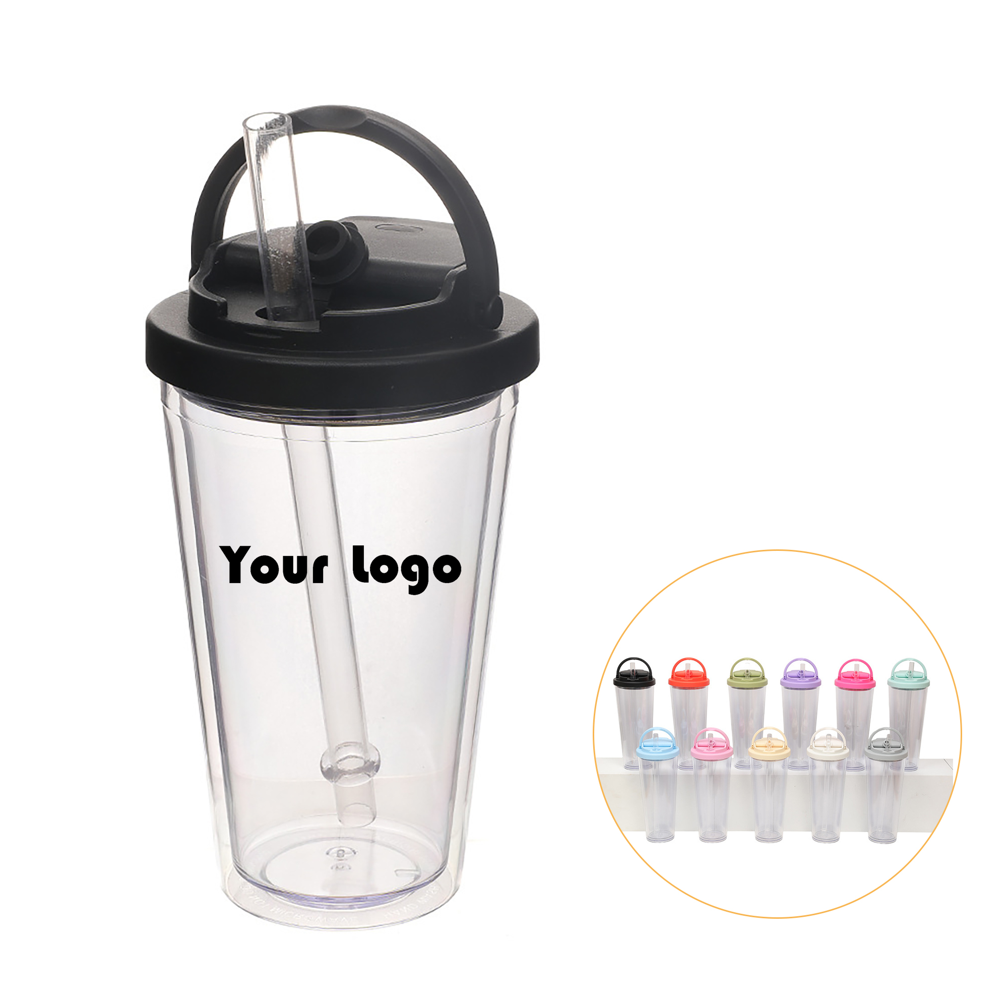 16oz Double Wall Plastic Water Cup 3