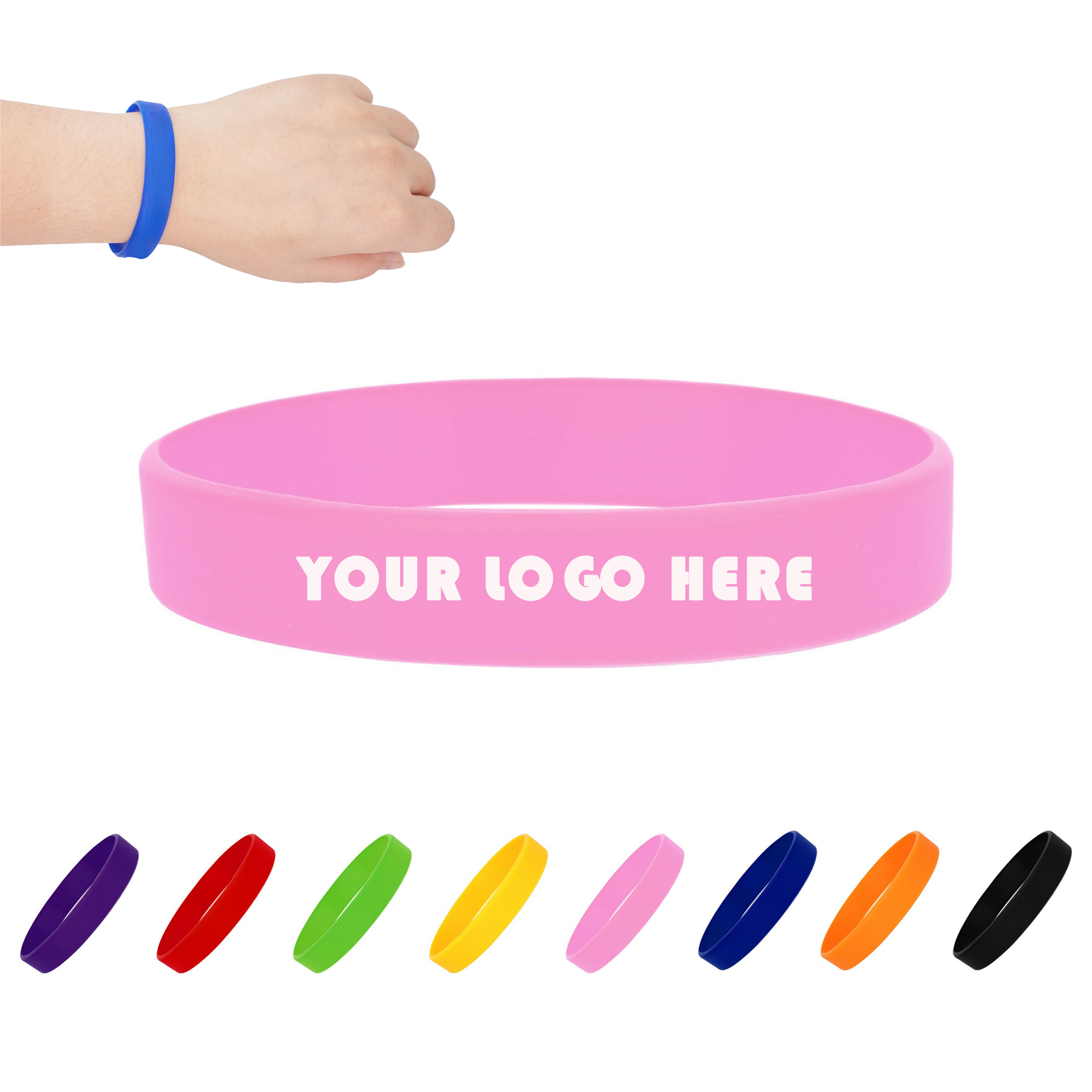 Silicone Solid Color Sports Bracelet Fashion Wristband 10