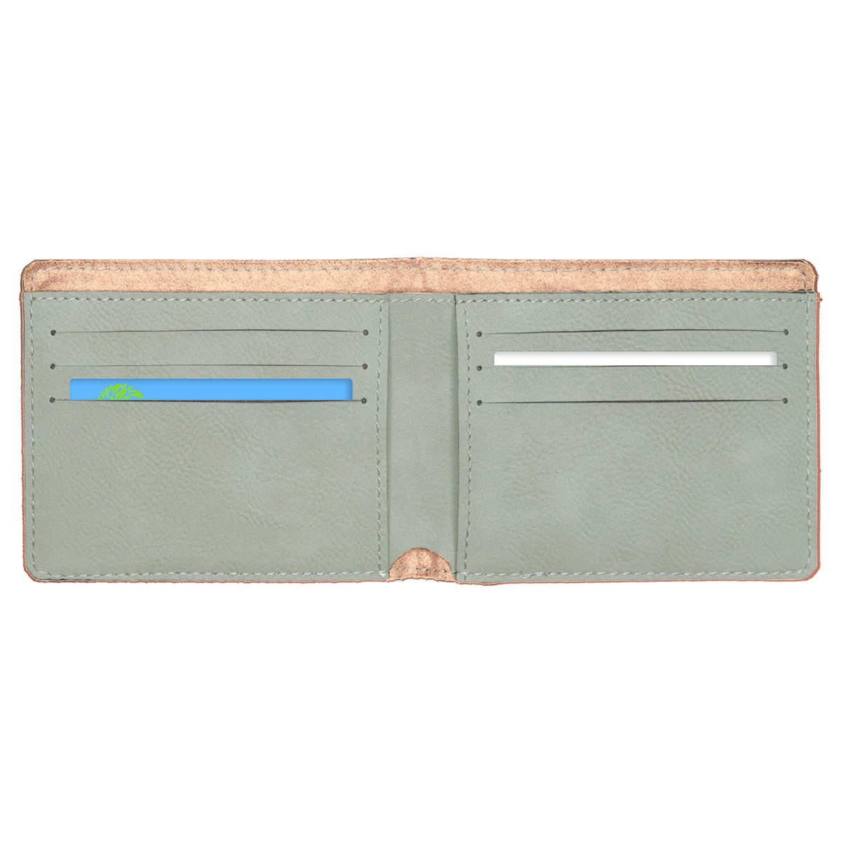 Gray Leatherette Bifold Wallet 3