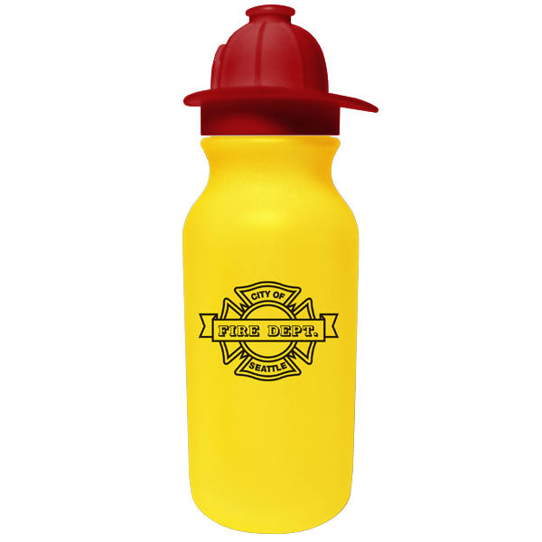 20 oz. Value Cycle Bottle w/Fireman Helmet Push'n Pull Cap 16