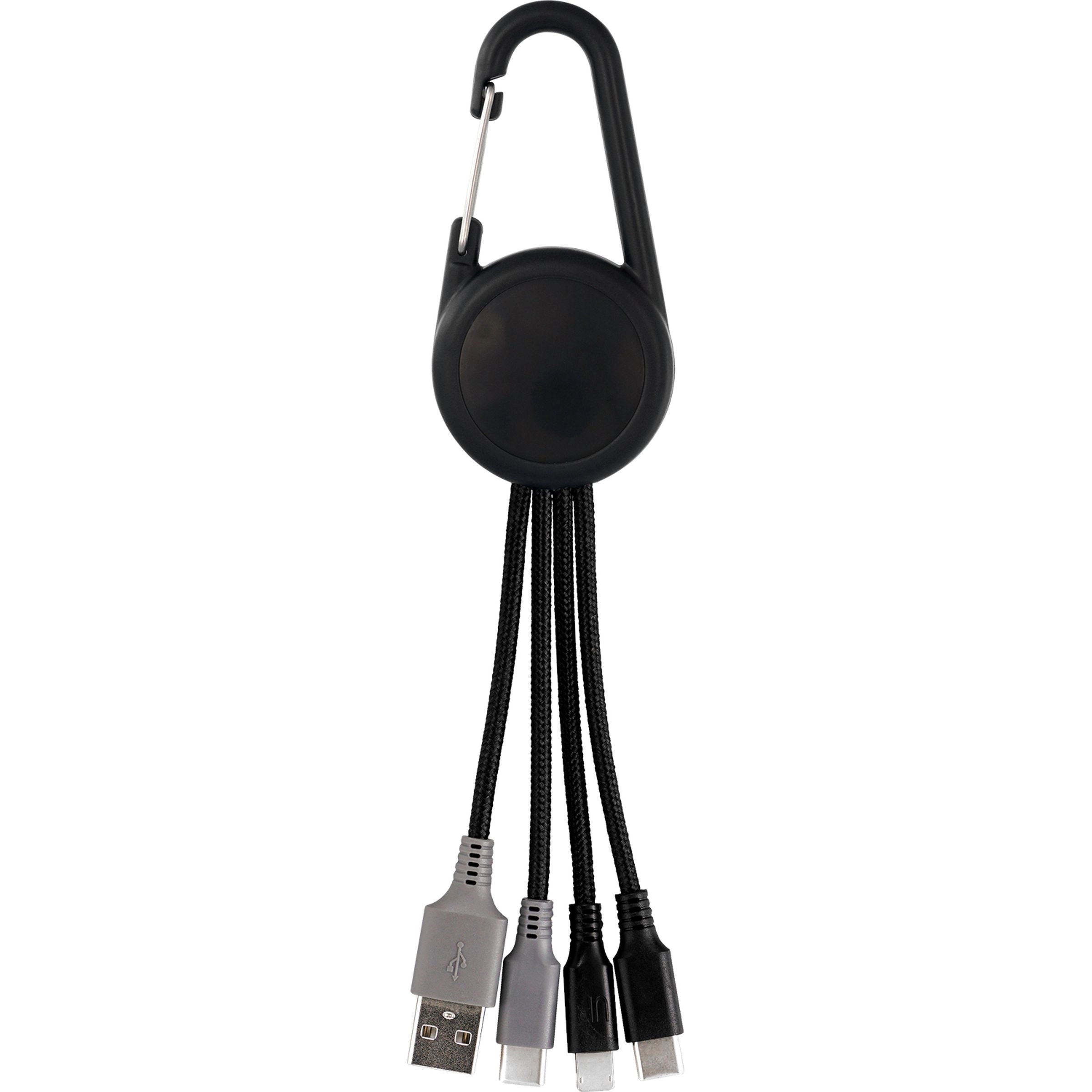 Color Light Up Dual Input 3-in-1 Carabiner Charging Cable 7