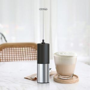 Silver Electric Coffee Mixer And Egg Whisk With Stand 21