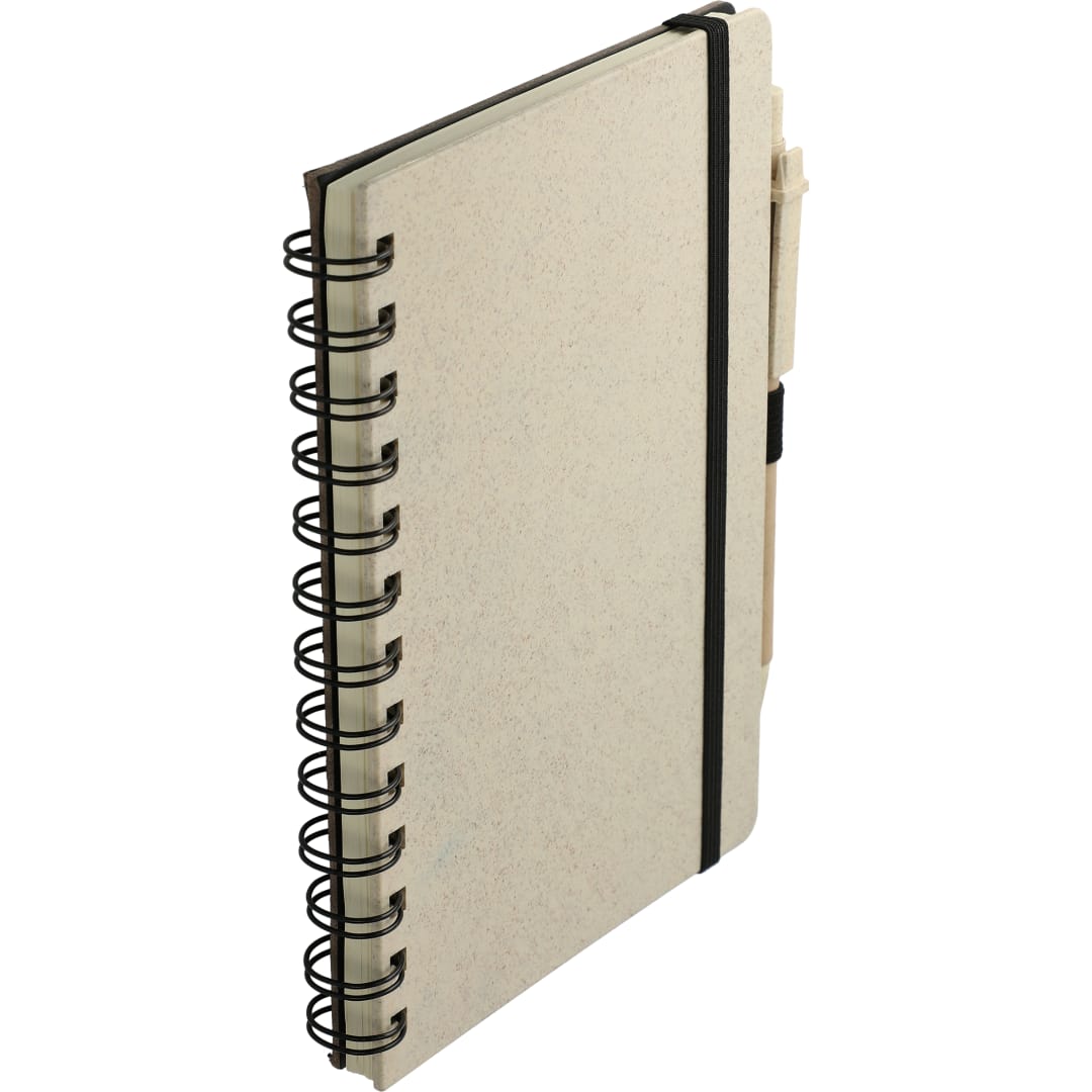FSC® Mix 5" x 7" Wheat Straw Notebook with Pen 41