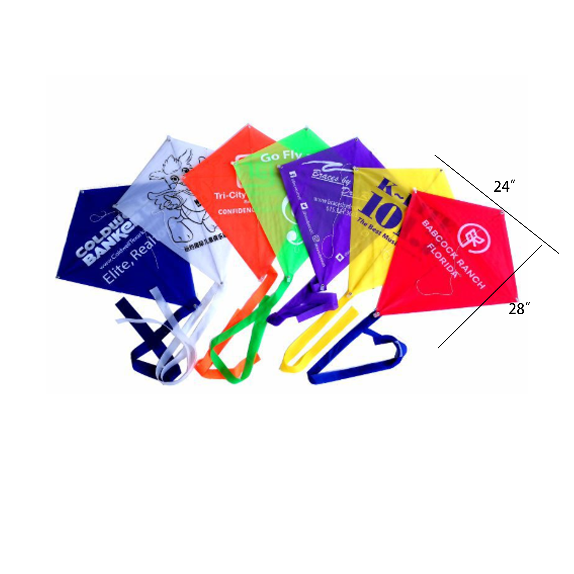 Full Color Polyester Diamond Kite With Long Tail for Outdoor Games 2