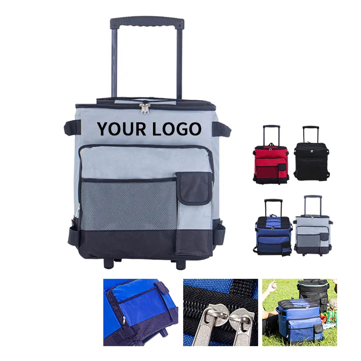 Portable Picnic Cooler with Wheels 8