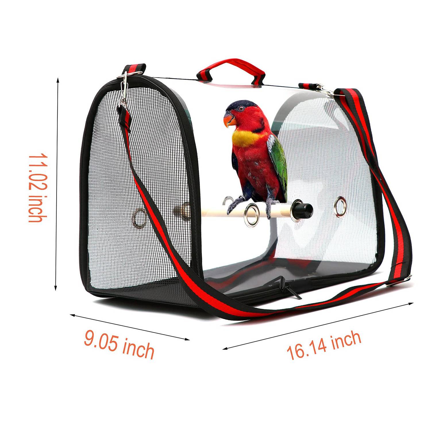Portable Breathable Transparent Cage Bird Carrier Bag 1