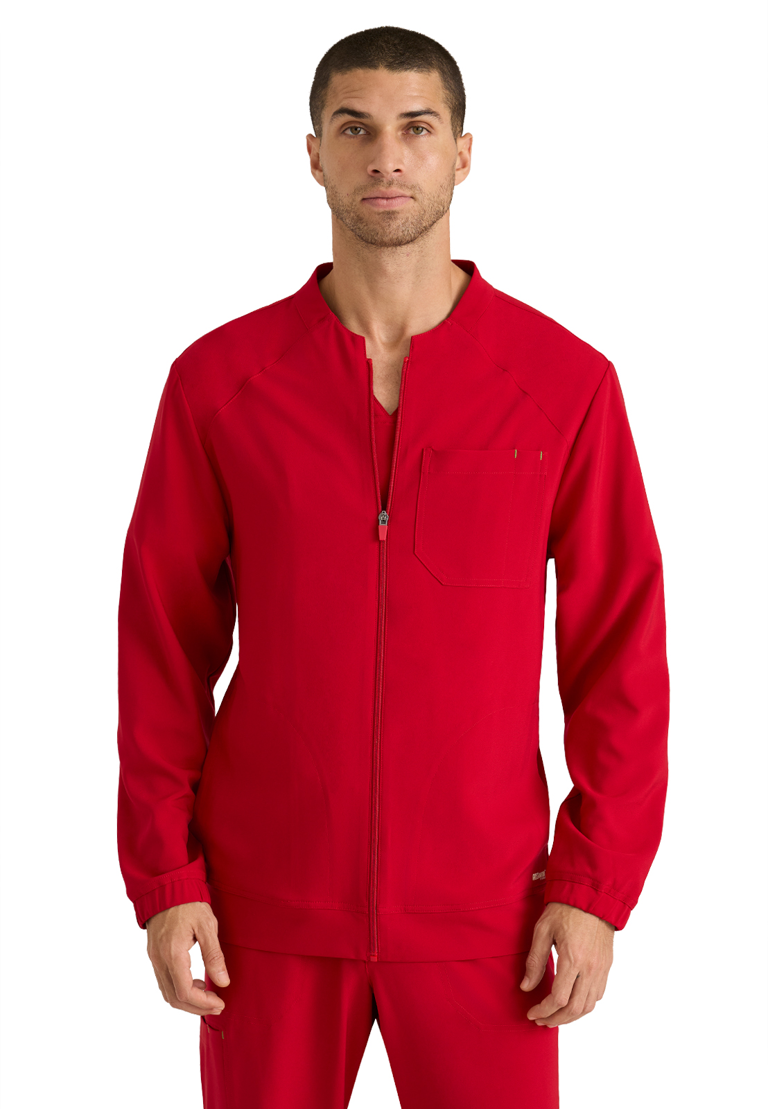 Grey's Anatomy Evolve Stretch - Men's Three-Pocket Cycle Warm Up Scrub Jacket 48