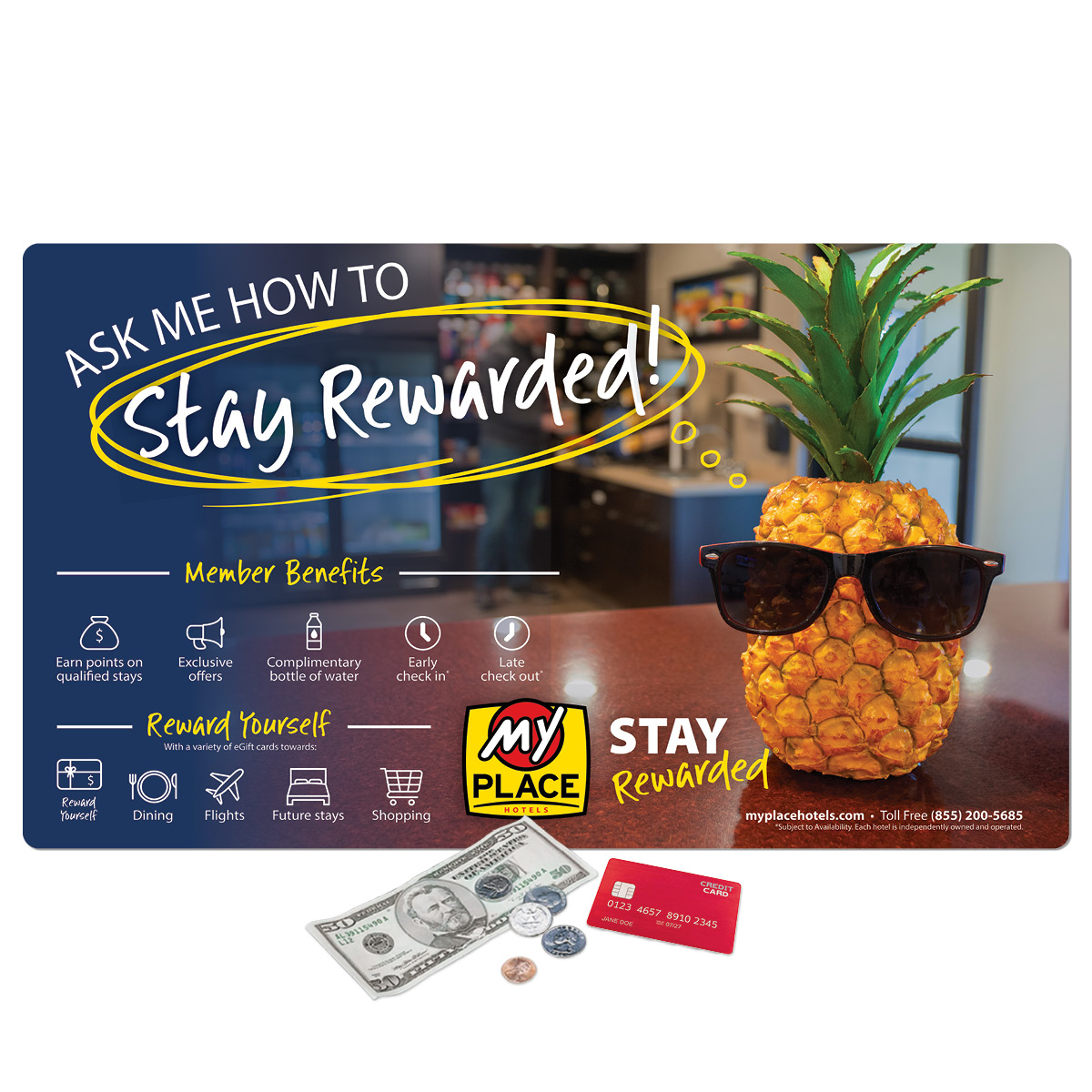 Origin'L Fabric Stitched Edge Fabric  Counter Mat-14"x24"x1/8" 1