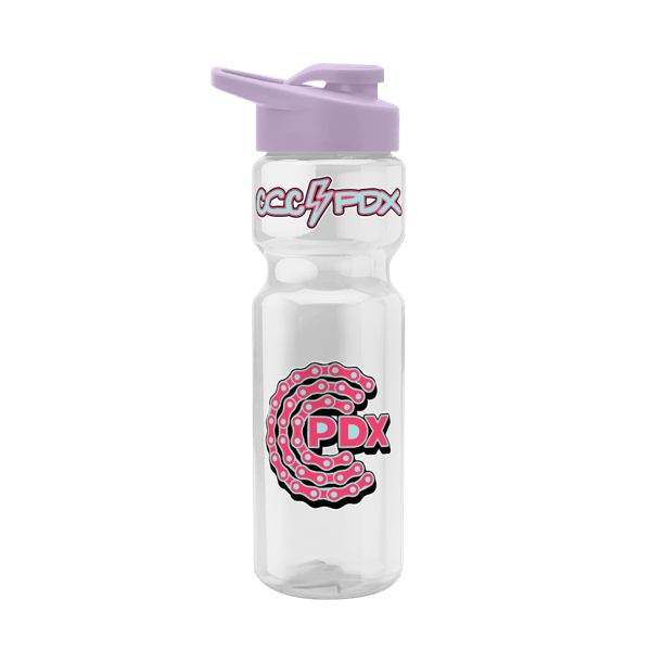 Blazer 28oz Transparent Bike Bottle w/Drink-thru Lid 1600