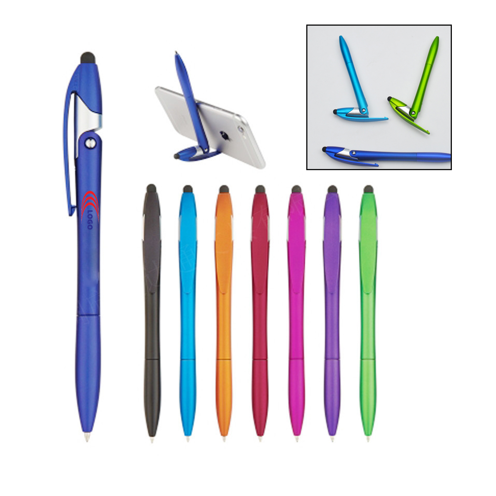Stylish Folding Phone Support Ballpoint Pen 1