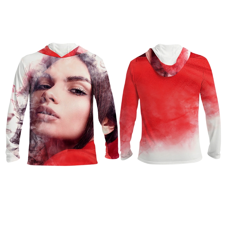 Long Sleeve Hoodie T-shirt (Full Dye Sublimation)#500039