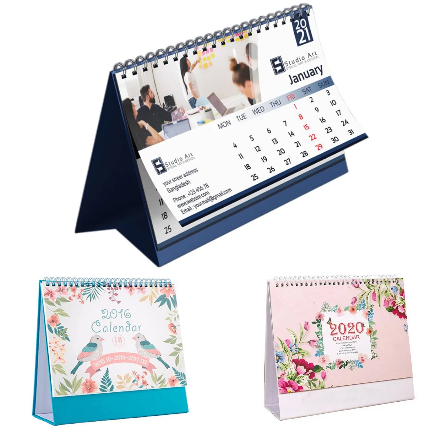 Custom Full Color Desk Pad Calendar