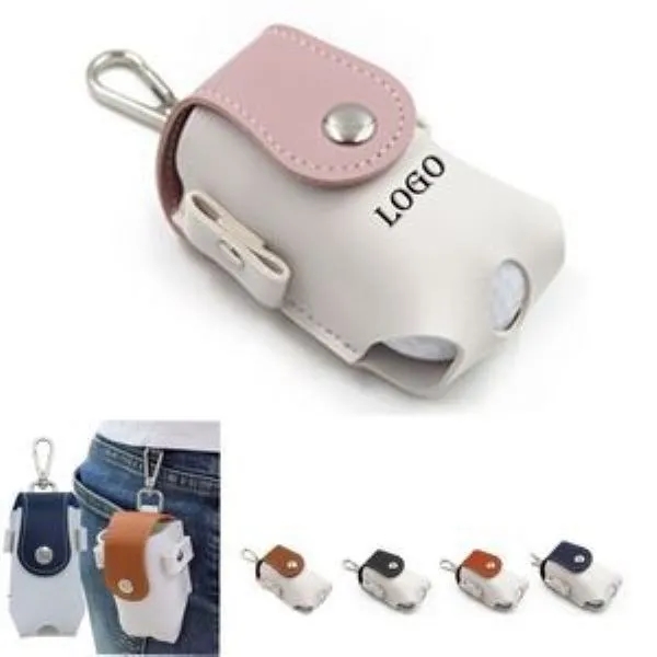 Portable Tees Pu Leather Hang On Waist Gift Golf Ball P 3
