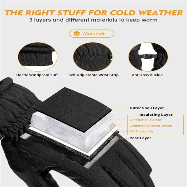 Windproof Waterproof Ski Winter Gloves for adult 4