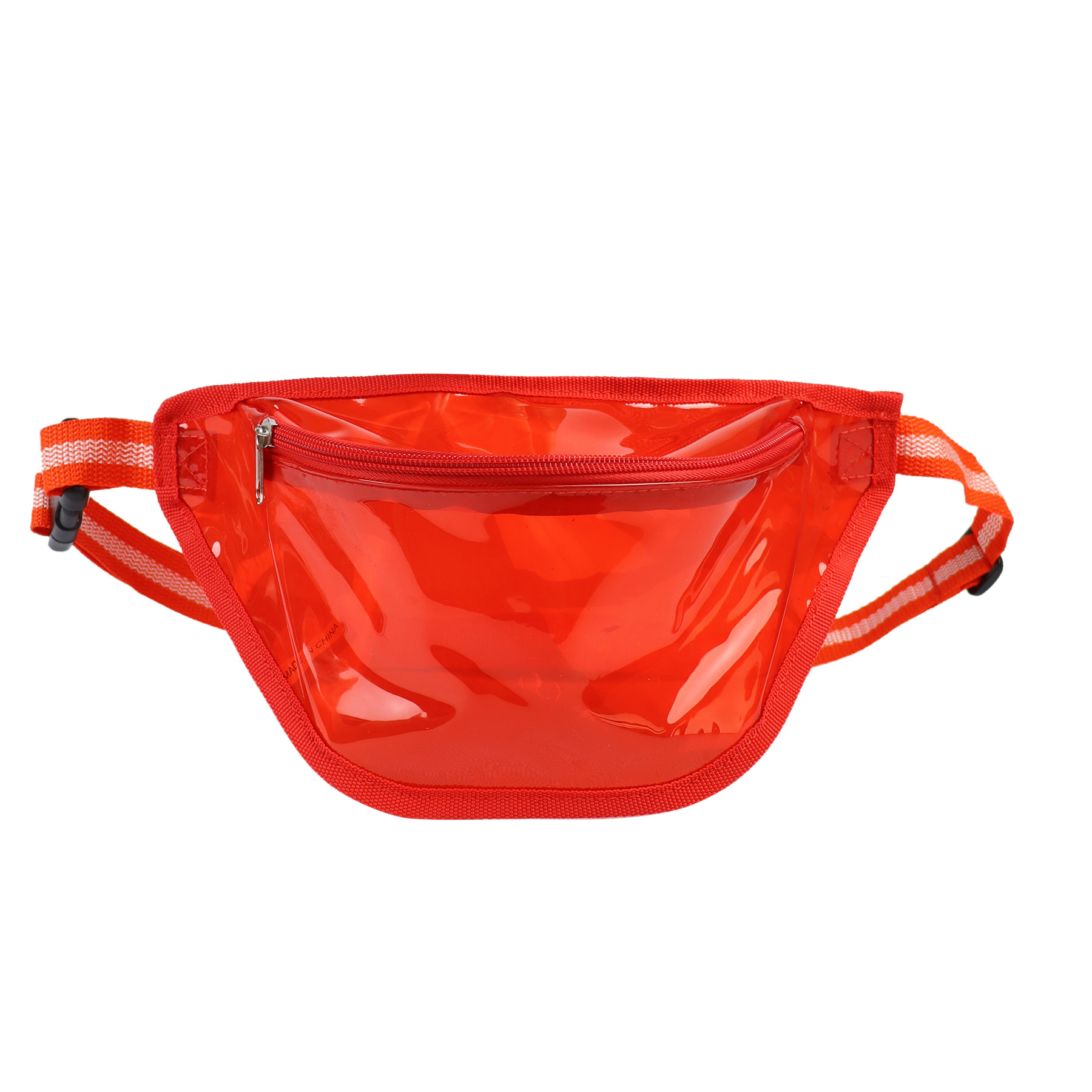 25C Clear Striped Zipper Fanny Pack 2