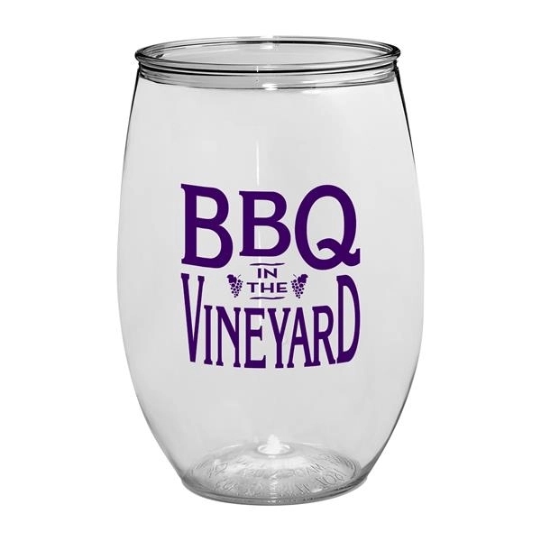 10 oz. Stemless Plastic Wine Glasses 10