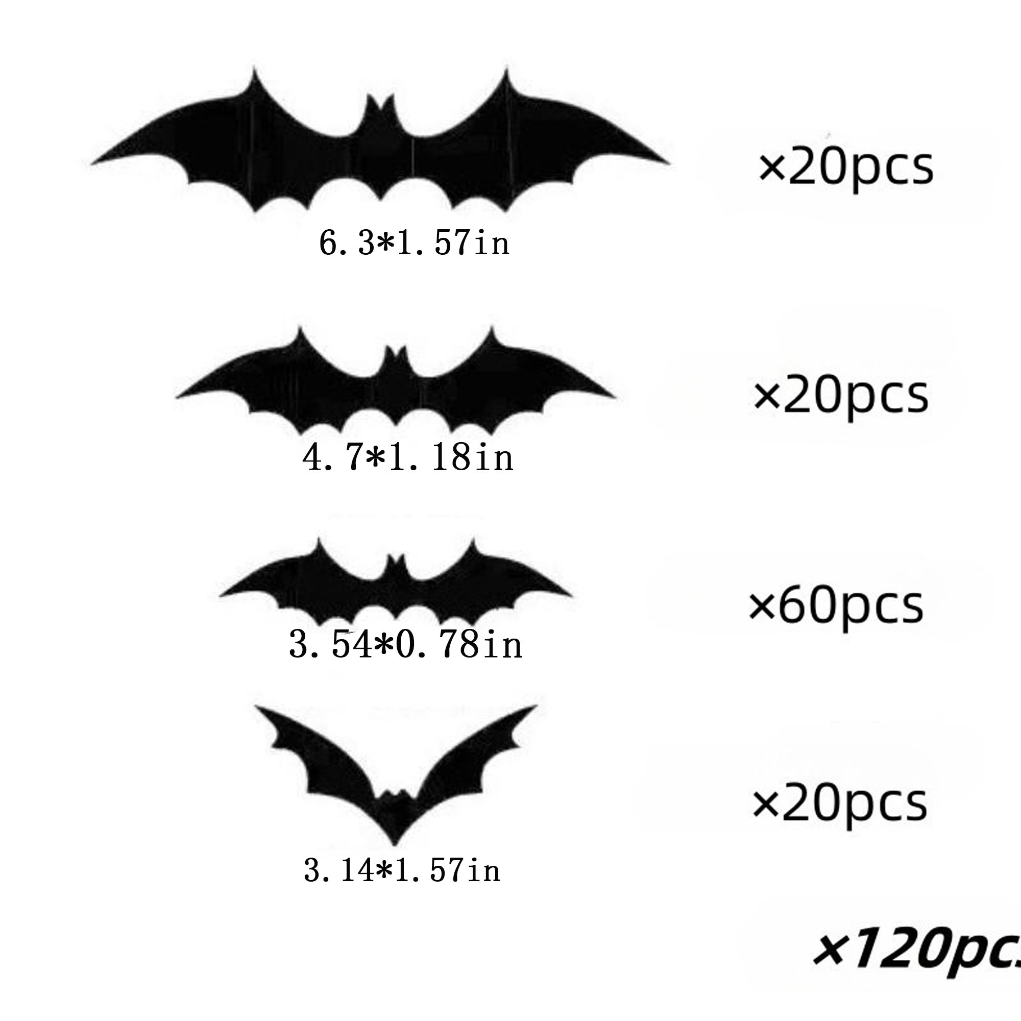Pvc Halloween 3D Bat Spider Wall Stickers ?C Realistic And Reusable 3